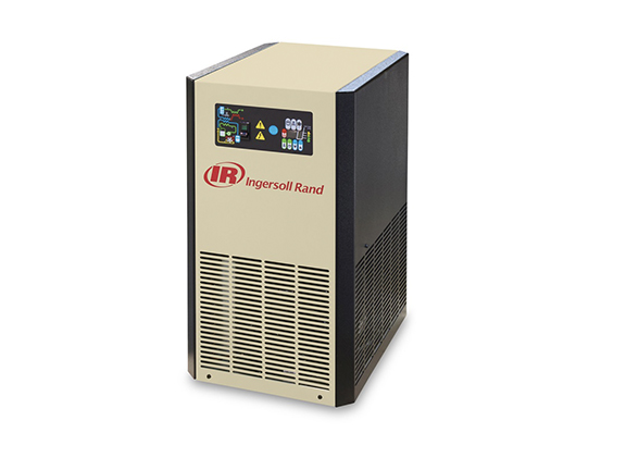 Stationary beige Ingersoll Rand compressor with digital display from Air Centers of Florida.