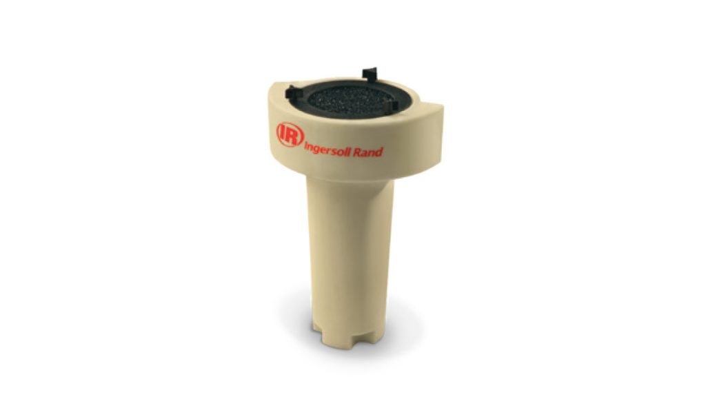 Beige Ingersoll Rand industrial air filter from Air Centers of Florida on a white background.