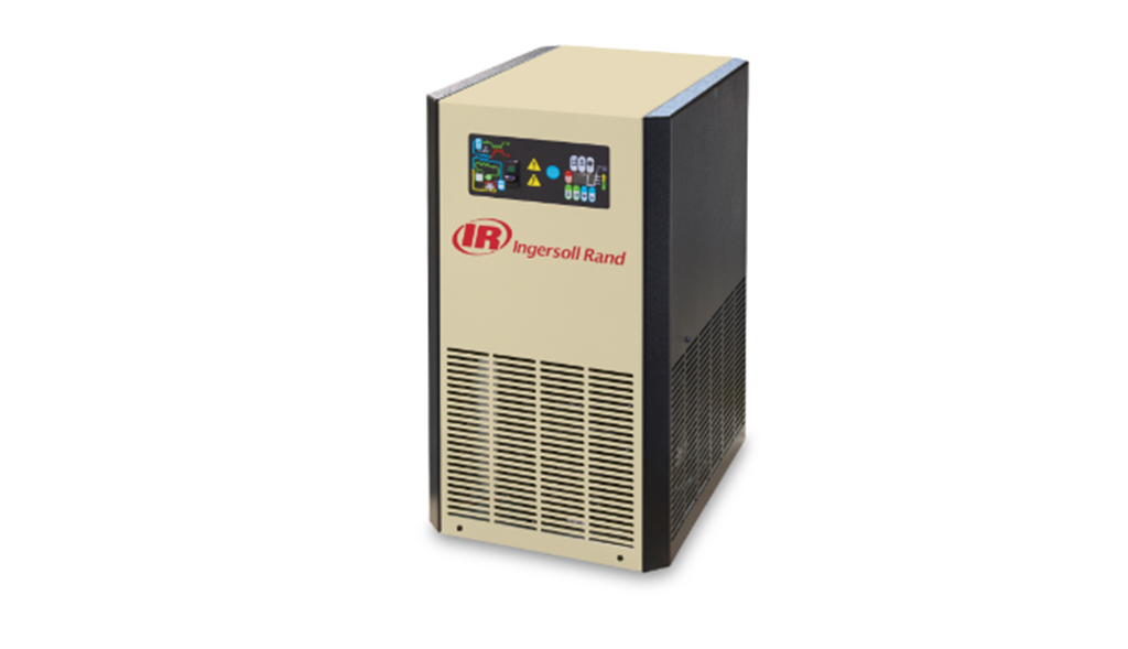 A standalone Ingersoll Rand industrial air compressor unit from Air Centers of Florida against a white background.