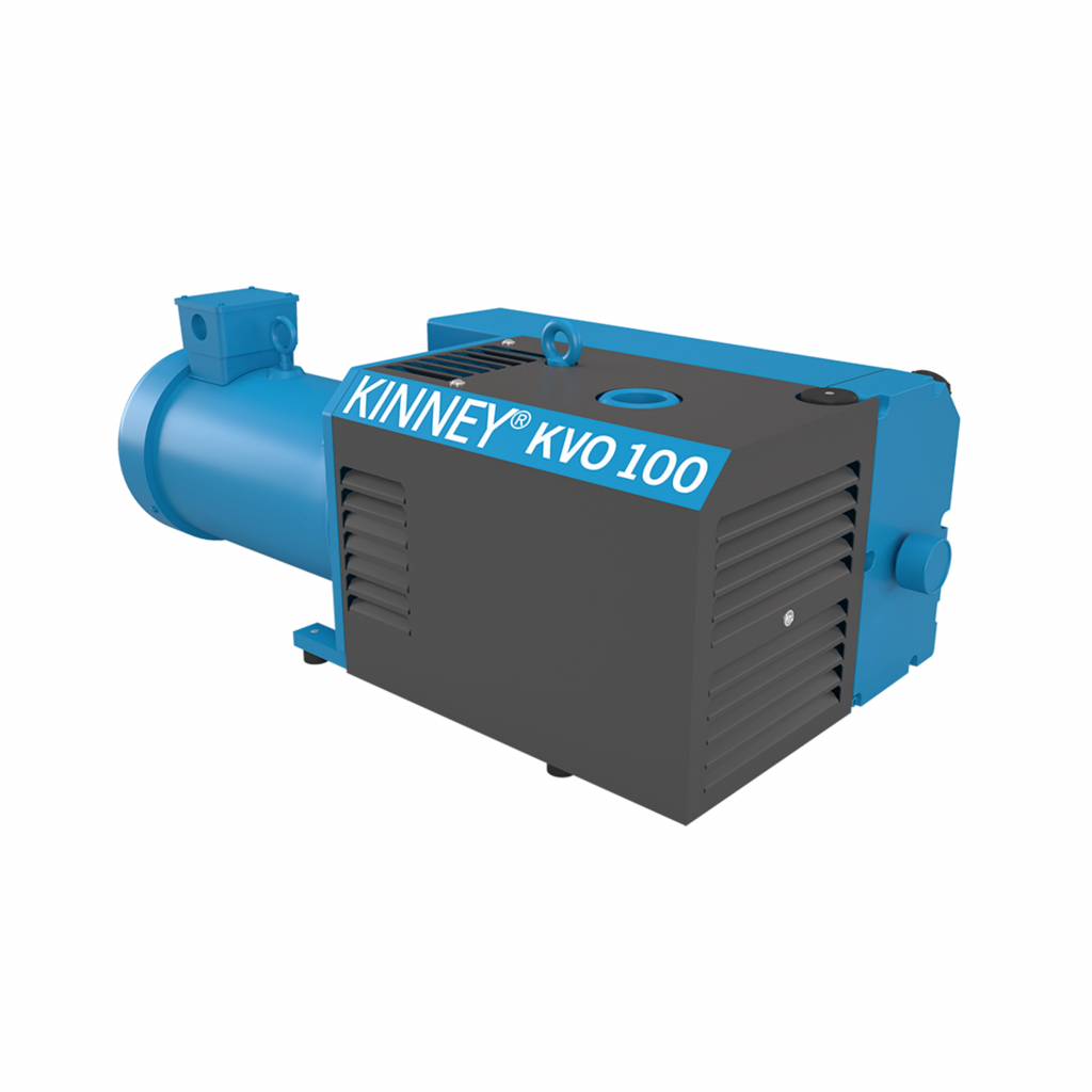 Oil-sealed rotary vane vacuum pump with integrated housing