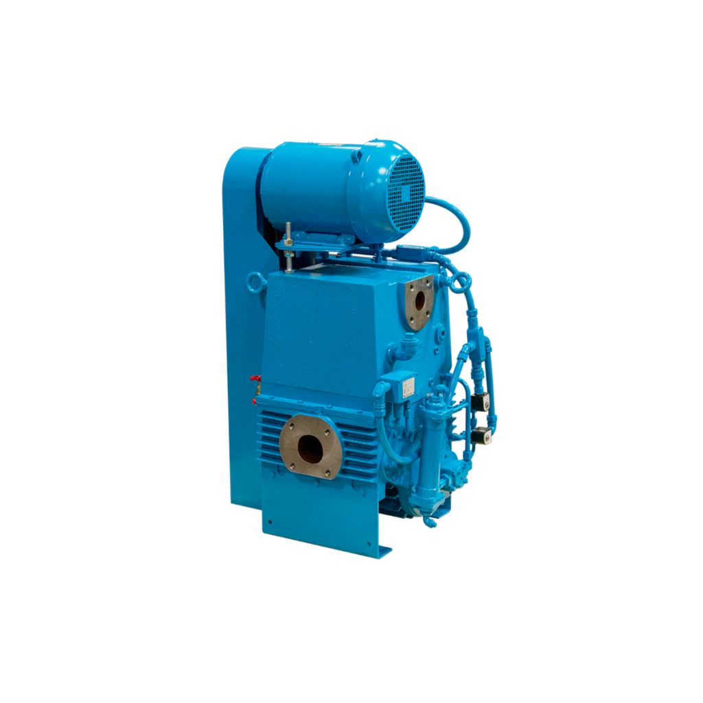 Oil-sealed rotary piston vacuum pump for industrial process applications